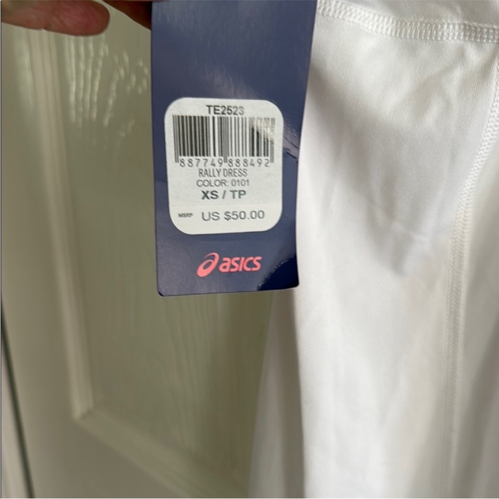 Asics Rally dress White athletic tennis dress XS. NWT - Picture 6 of 8